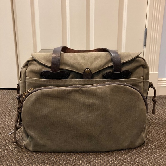 Filson Twill Padded Laptop Briefcase - Picture 1 of 5